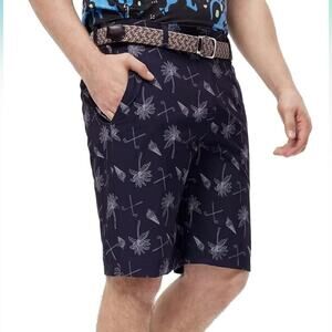 Maelreg Performance Proflex Shorts Dark Navy Hawaii Club Print SPF 30+ Nwt SZ 40